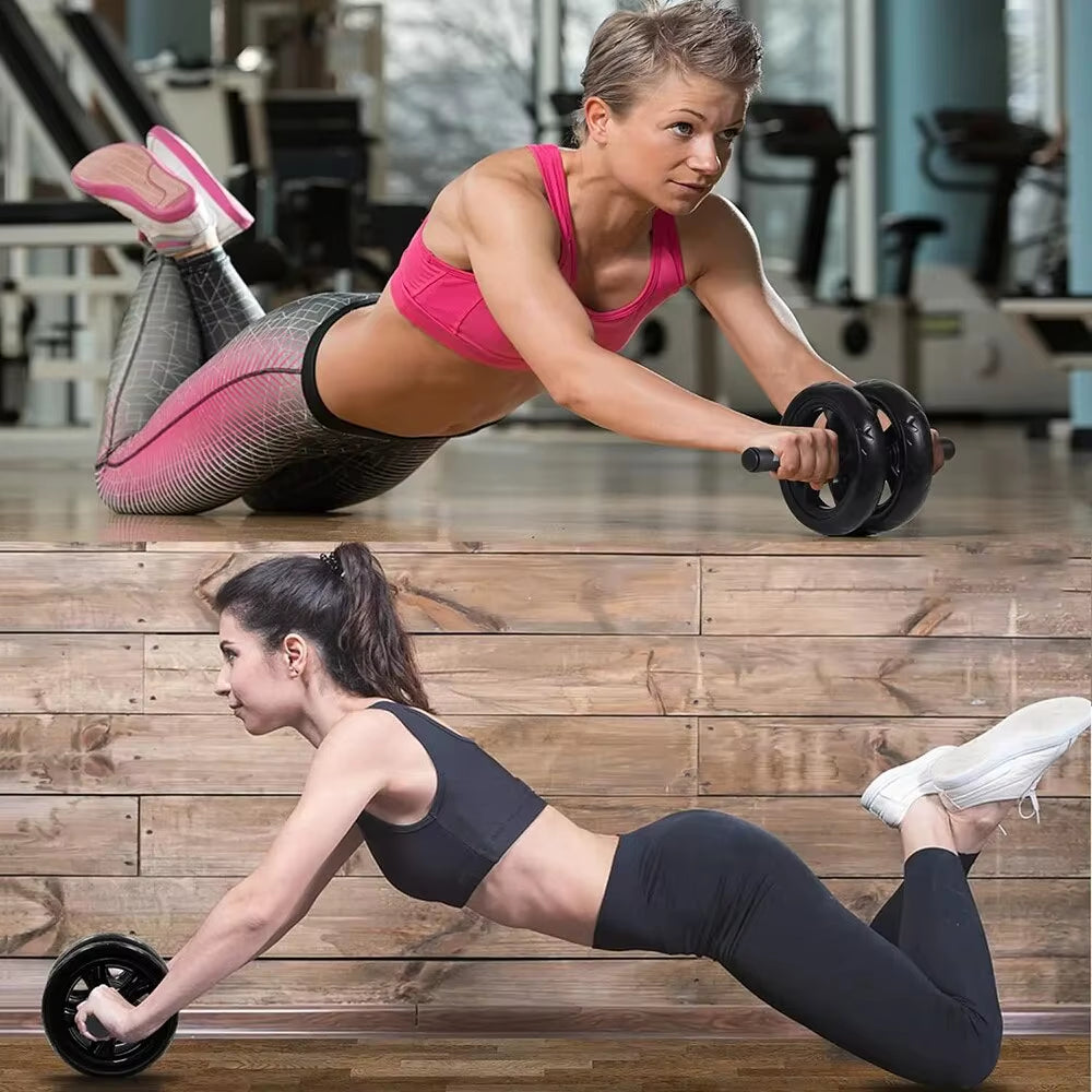 AB Roller Wheel with Knee Pad and Resistance Bands for Comprehensive Core Workout