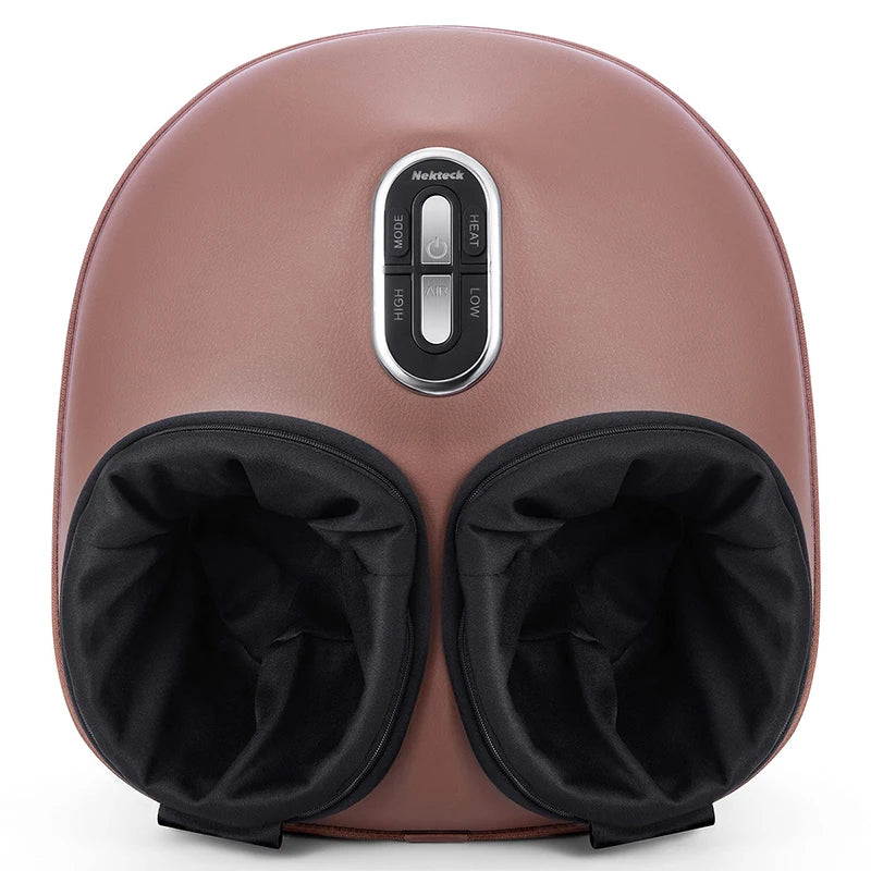 Foot Massager Electric Machine Air Compression Heating Therapy Shiatsu Knead Roller Muscle Relaxation Pain Relief