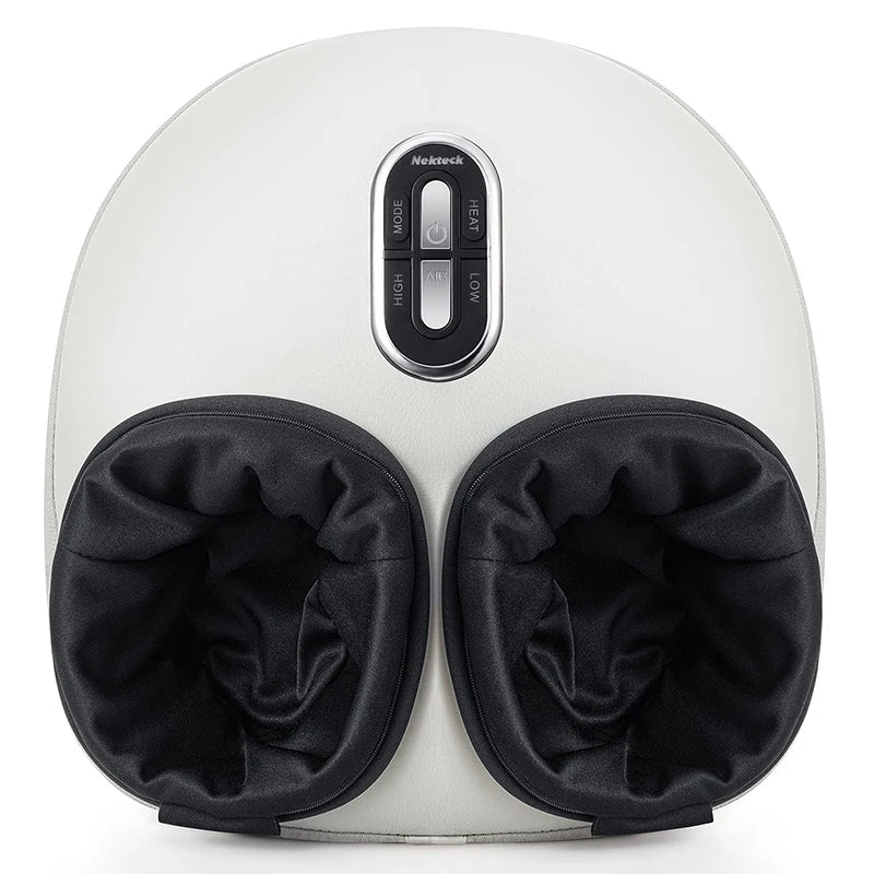 Foot Massager Electric Machine Air Compression Heating Therapy Shiatsu Knead Roller Muscle Relaxation Pain Relief