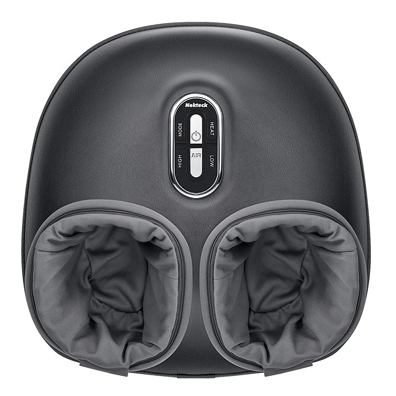 Foot Massager Electric Machine Air Compression Heating Therapy Shiatsu Knead Roller Muscle Relaxation Pain Relief