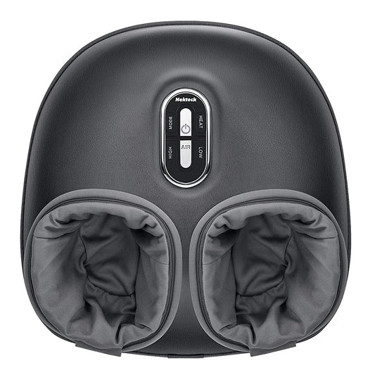 Foot Massager Electric Machine Air Compression Heating Therapy Shiatsu Knead Roller Muscle Relaxation Pain Relief